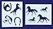 Horse/Horseshoe Stencils Mylar 2 Pieces of 14 Mil 8