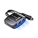EACHPAI Car Cigarette Lighter Splitter Adapter 3 Socket Cigarette Lighter Splitter Dual USB Car Charger On/Off Switches 12V Car Splitter Adapter