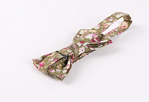 May Lucky Men's Cotton Floral Bow Tie (09)