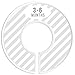 Baby Closet Size Dividers, Light Grey, Set of 6 Organizers, Stripe, Chevron