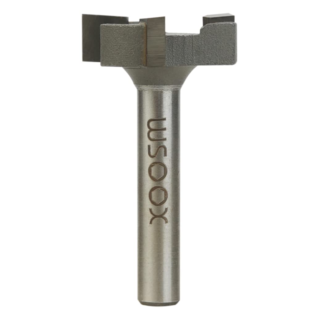 WSOOX CNC Spoilboard Surfacing Router Bit, 6mm Shank Slab Flattening Planing Bits 1'' Cutting Diameter Carbide Planer Bit Woodworking Router Tool