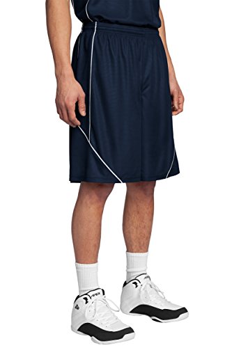 Custom Premium Reversible Basketball Uniform - 2 Side Print, Navy/White, XL