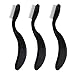 Ibeauti 3pcs Folding Eyelash Comb, Professional Cosmetics Eyebrow & Eyelash Comb Metal Teeth, Lash and Brow Makeup Brush Beauty Care