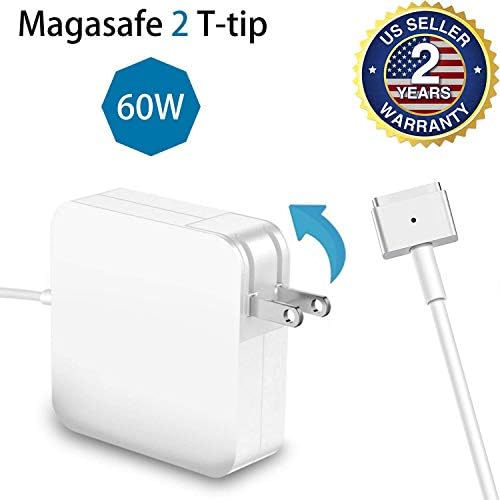 TrophyRak Compatible with MacBook Pro Charger 60W Magsafe 2 T-Tip Adapter Charger Compatible with MacBook Pro 13-inch After Late 2012