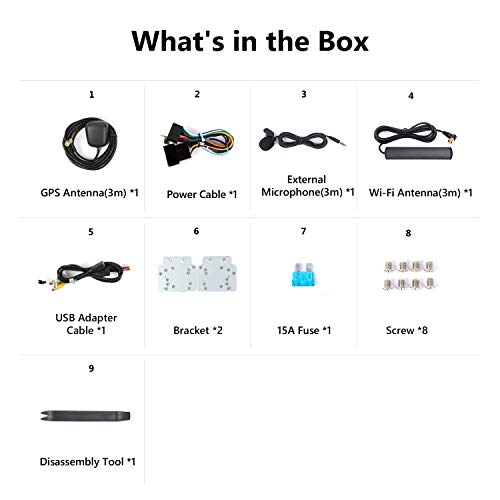 Car Stereo,Double Din Car Stereo Eonon Android 9.0 Car Radio, 7 Inch 32GB ROM Car GPS Navigation Head Unit, Support Android auto, Carplay, Fastboot Bluetooth, WiFi Connection (NO DVD/CD)- GA2177
