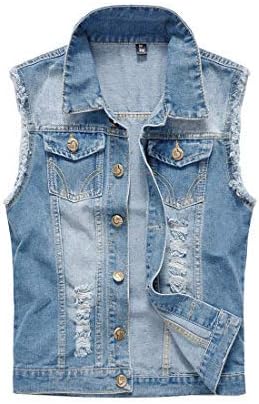 sleeveless denim jackets for mens online