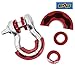 EAG Pair Red Isolator Fit 3/4 inch Tow D-rings - Includes 2 Rubber Isolators and 4 Washers - Shackle Isolator Clevis Kit