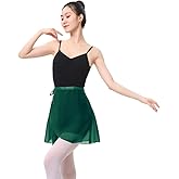 Women Sheer Chiffon Wrap Over Scarf Mini Ballet Skirts for Ballerina Dancer Classes Practise Performance