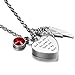 AMIST Birthstone God Has You in His Arms Urn Necklaces for Ashes Pet Cremation Jewelry for Ashes Cremation Urn Necklaces for Ashes for Women Keepsake Necklace for Ashes Garnet