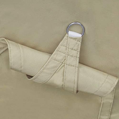 Kenthia 4x4x5.7m/13x13x18.7ft Right Triangle Polyester Shade Sail UV Waterproof Resistant Outdoor Canopy Patio Garden Tent Awning