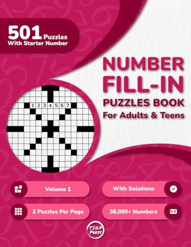 Number Fill-In Puzzles for the Whole Family – 4 Pack [Paperback