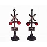 Lemax Set of 2 Railway Stop Lights