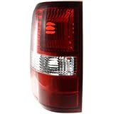 Garage-Pro Tail Light for FORD F-150 04-08 LH Lens and Housing Red/Clear Styleside New Body Style
