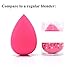 Dolovemk Extra Large Size Makeup Beauty Egg Blender Sponge (Non-Latex) Face Foundation Blending Puffs, Height:8.5cm(Dry)/10cm(Wet) (Rose)