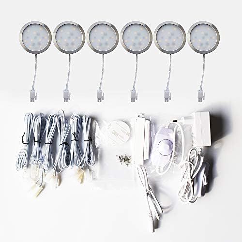 Lampaous Led Puck Lichter Dimmbar Vitrinenbeleuchtung Unterbauleuchten Schrankleuchten Warmweiss Rund Wandbeleuchte 12 Watt Kuchenlampen Fur Vitrinenschranke Weinschrank Kleiderschrank 6er Pack Amazon De Beleuchtung