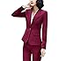Frozac 2 Pieces Set Women Standard Pant Suits Business Office Lady Work Wear Formal Female One Button Blazer with Pant Red Pant Suit XXXL