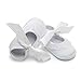 Delebao Baby Girl Infant White Satin Shoes Bootie Dance Ballerina Slippers (9-12 Months, Shoes)
