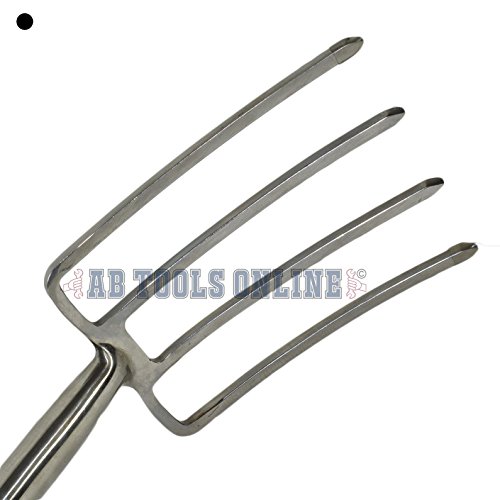 AB Tools-Toolzone Stainless Steel Digging Fork Gardening 4 Prongs Planting Farming Landscaping