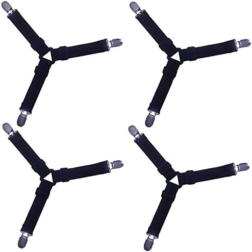 3 Ways Adjustable Bed Sheet Clip Holder (Black)