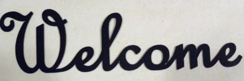 Welcome Word Simple Font Metal Wall Art Home Decor