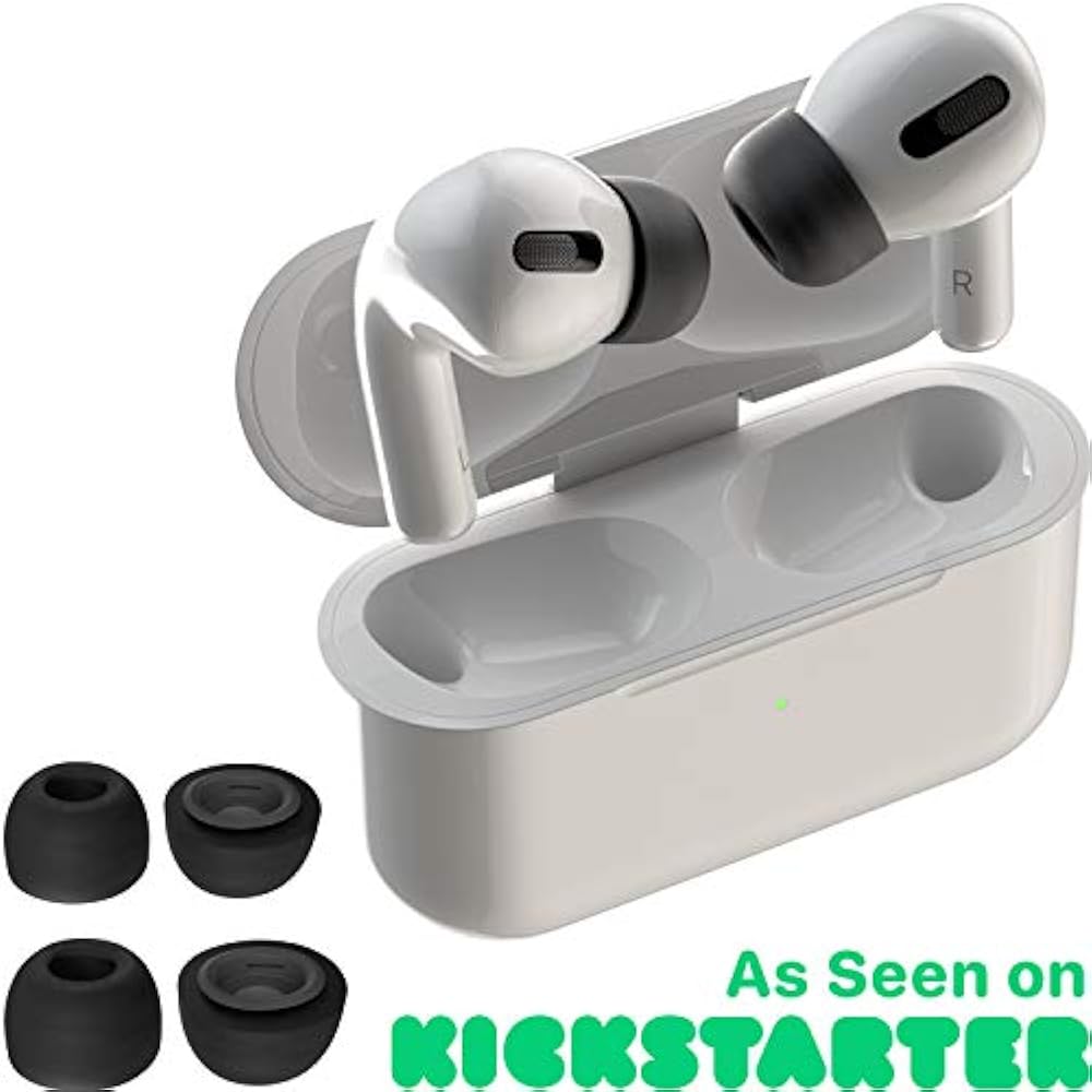 CharJenPro AirFoams Premium Memory Ear Tips For AirPods Pro. Stays In