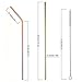 Stainless Steel Straws Iridescence Colors, Fits 30 oz Tumbler, Extra Long Reusable Ecofriendly (30oz, Straight 3 Bend 3)