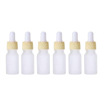Download Amazon Com 10ml White Frost Glass Dropper Bottle Refillable Cosmetic Packaging Eye Dropper Container Vials Essential Oil Bottles With Wood Grain Lid Travel Glass Essence Bottle Dropper Vial 6 Pack Beauty