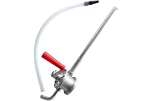 Hand Crank Drum Rotary Pump for 55 Gallon Barrels, Aluminum Fuel Oil Transfer Pump for 2" Adapter, 10 GPM Manual Dispenser fo