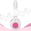 Bluetooth-Headphones-Riwbox-CT-7-Cat-Ear-LED-Light-Up-Wireless-Foldable-Headphones-Over-Ear-with-Microphone-and-Volume-Control-for-iPhoneiPadSmartphonesLaptopPCTV-WhitePink Riwbox Bluetooth Headphones, CT-7 Cat Ear LED Light Up Wireless Foldable Headphones Over Ear with Microphone and Volume…