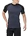 Tesla TM-MSR15-CKK_Large Men's UPF 50+ Short Sleeve Crew Surf Athletic Fit Rashguard MSR15