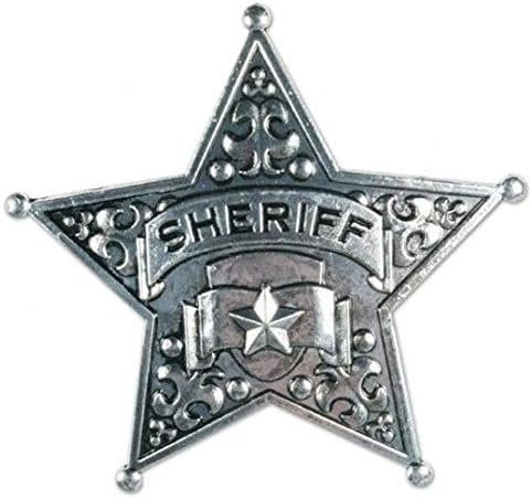 Metal Sheriff Badge 2.5" Party Favor Sheriff Costume Accessory Prop