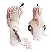 D-Fokes Lovely Kids Winter Cartoon Unicorn Hat with Scarf Hooded Knitted Beanie Cosplay Photography Prop Pink