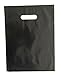 100 Merchandise Bags 9x12 Black, Die Cut Handles, No Gusset, Strong, Durable, and Tear Resistant Bags Perfect for Retail, Boutiques or Events