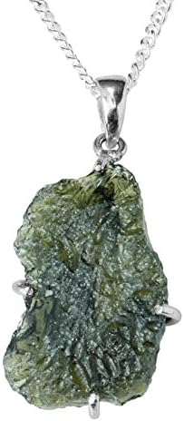 Shipton and Co Ladies Shipton and Co Silver and Natural Moldavite Pendant including a 16 Silver Chain TFE063MV