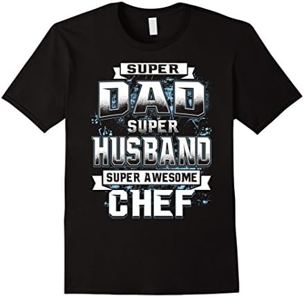 Men's Super Dad, Super Husband, Super Awesome Chef Large Black