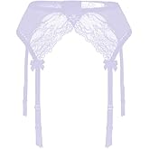 Confonze Women Lace Garter Belt Sexy Suspender Belts for Thigh High Stockings