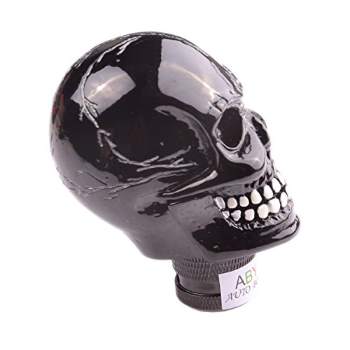 ABy Skull Head Gear Stick Shift Shifter Knob Lever Cover Universal Fit For Most Manual transmission vehicles(Black)