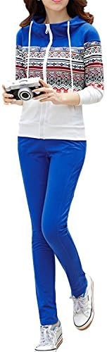 oppicong Women's Zip Hoodie and Tracksuit Bottoms Sportswear