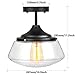 Oak Leaf Pendant Lighting, Vintage Industrial Glass Pendant Light Shade Lampshade Chandelier