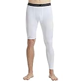 Fashion Men's Basketball Single Leg Tight Sports Pants 1/2 One Leg Compression Pants Athletic Base Layer Underwear
