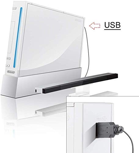 Maliralt Wii Sensor Bar with USB Wired, LP05 Wired Receiver Infrared Sensor Bar Motion Sensor Inductor by USB Wired Cable with Stand for Nintendo Wii/Wii U Console - Thumbnail 4