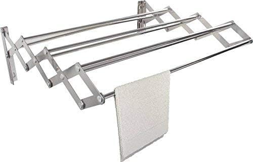 Ammarsons® 24 inches ( 2 feet) Stainless Steel Wall Mounted Clothes Drying Rack 5 years replacement warranty against rust and corrosion.