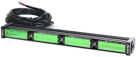 Abrams MFG Focus 400 Series 48W - 16 LED Security Emergency Vehicle Truck Windshield Strobe Warning Dash & Deck Light Bar, Green/Green, 1.27 kg