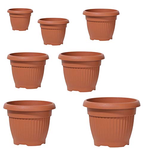 Blumenkübel Pflanzkübel Blumentopf aus Kunststoff Terracotta 7 Größen 50 cm