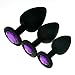 3 Pcs 3 Size Silicone Jeweled Anal Butt Plugs Anal Trainer Toys Hmxpls Sex Love Games Personal Massager for Women Men Couples Lover