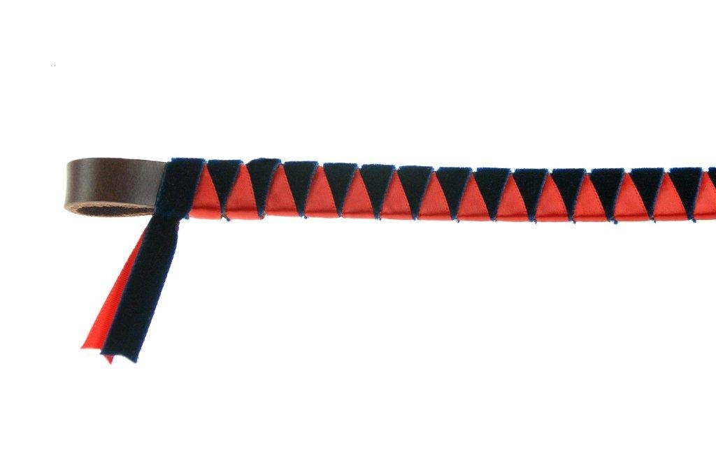 ShowQuest Hexham Browband Pony Navy/red - Navy/Red, PONY