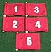 ShopTJB Set of White Numbered #1, #2, #3, #4, and #5 Each Printed on a Solid Red Jr. (8