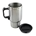Heated Travel Mug for Vehicle, Ixaer Auto Coffee Thermos Travel Car Charger Coffee Mug Car Heated Cup Vacuum Insulated Stainless Steel Cups for Heating Water with Airtight Lid Auto Charger 12V Coffee