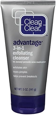 CLEAN &amp; CLEAR ADVANTAGE 3-In-1 Exfoliating Cleanser 5 oz (Pack of 6)