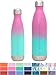 Simple Modern 25 Ounce Wave Water Bottle - Stainless Steel Double Wall Vacuum Insulated Metal Reusable - Leakproof Ombre: Sorbet